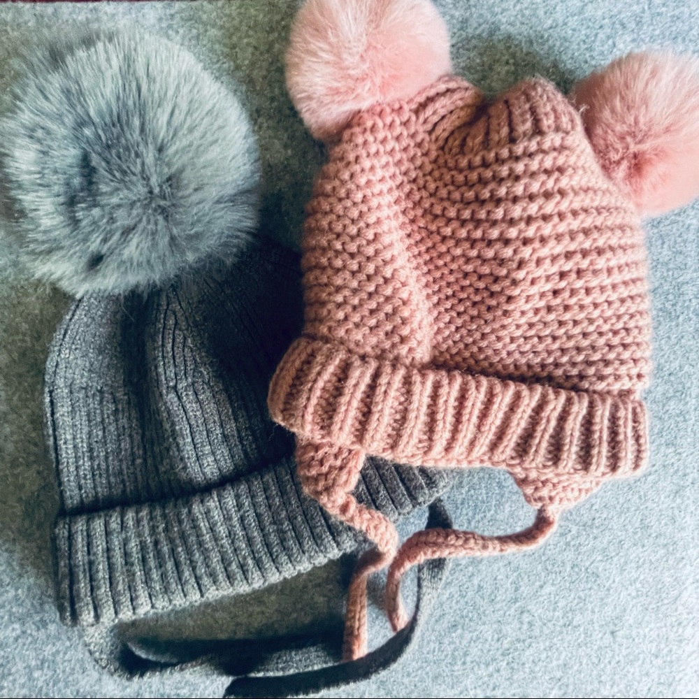 Zara baby knit hats